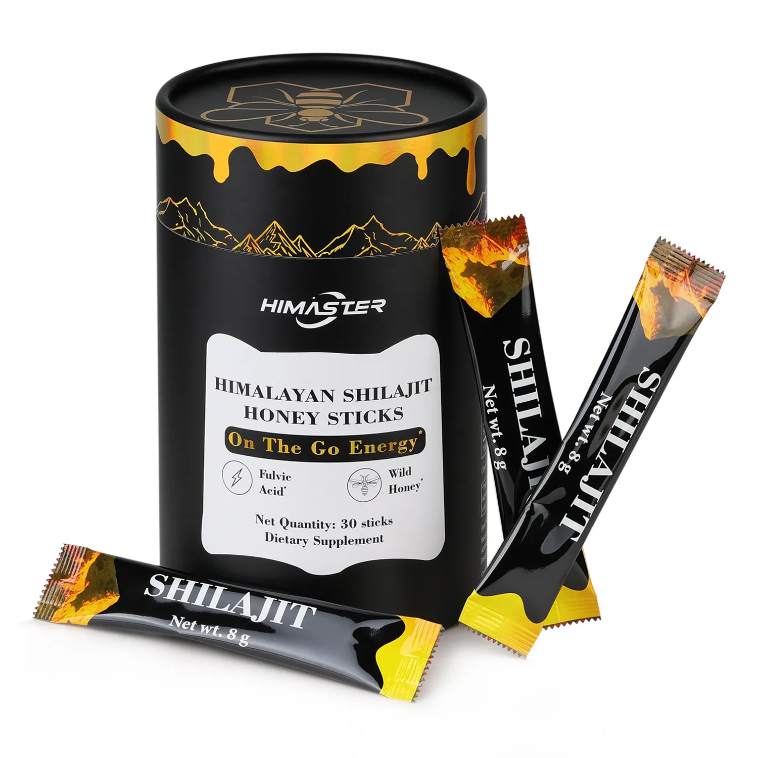 Pure Himalayan Shilajit Sticks with Organic Honey